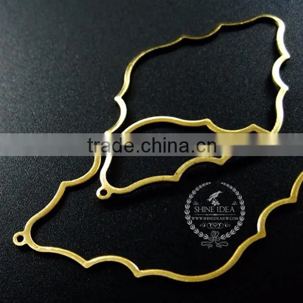 53*31mm raw brass hollow cloud pendant charm DIY earrings chandelier jewelry findings 1800158