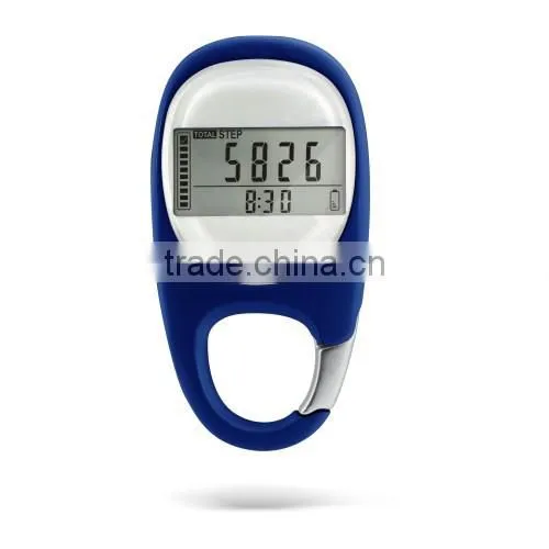 Carabiner design fitness gym pedometer