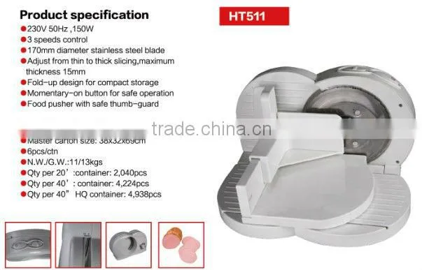150W safe operate meat slicer