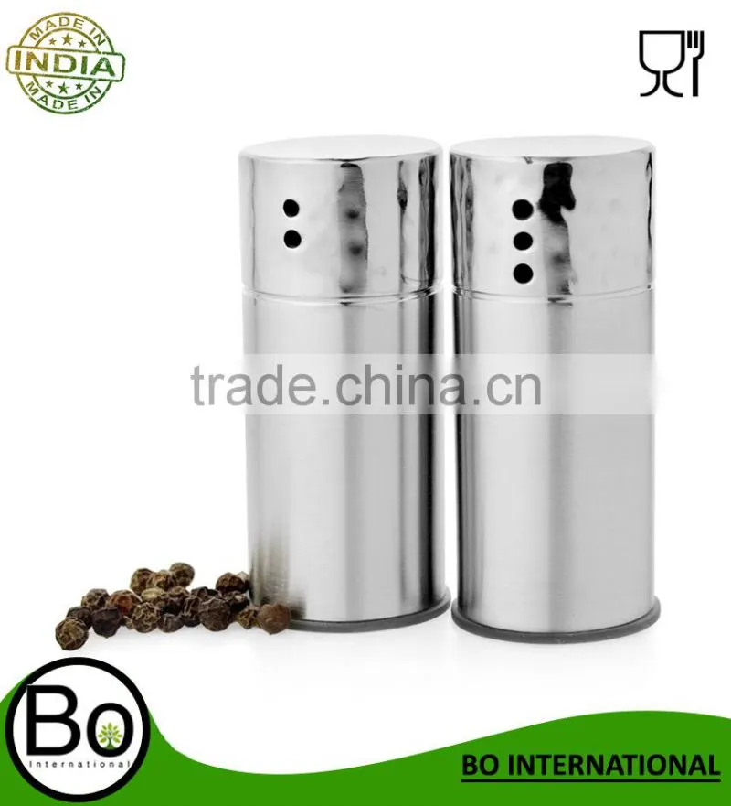 Stainless steel Silver Shaker Hammered Salt And Pepper