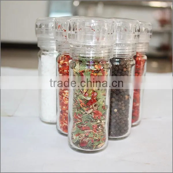 mixed pepper in grinder