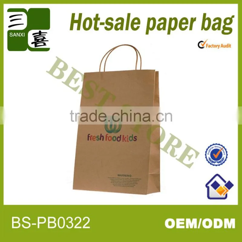 large cheap brown kraft paper bags wholesale with handles