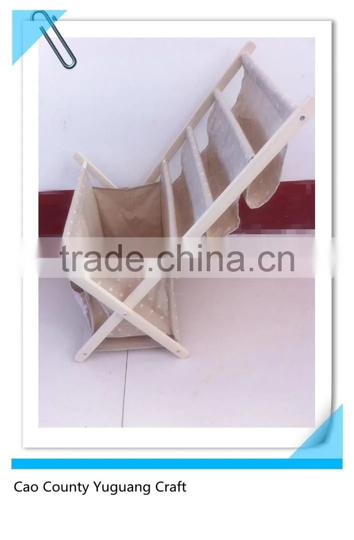 Fashion Colorful print wood magazine racks foldable