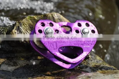 Stainless Steel Tandem Zipline Cable Trolley Pulley for Outdoor Climbing with Sealed ball bearings