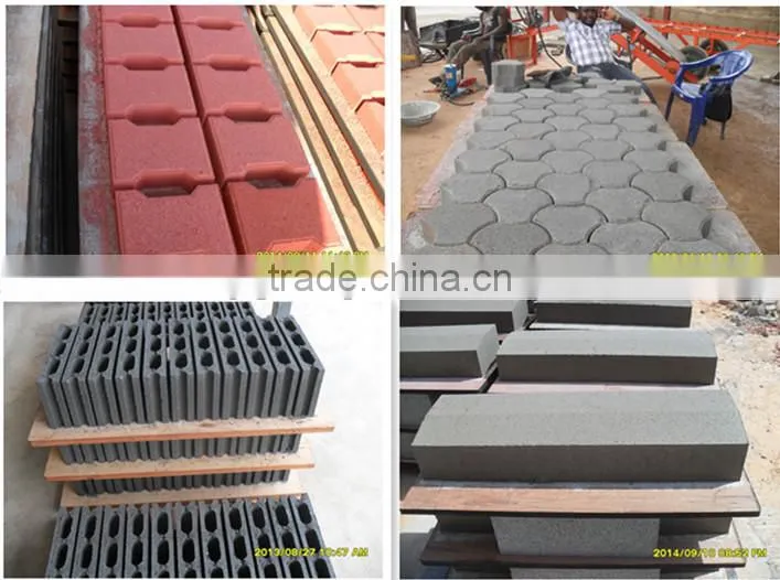 QT4-15 videos of working of concrete brick machines