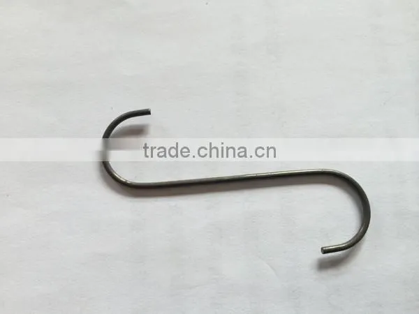 0.076inch spring steel wire form S power coating hook