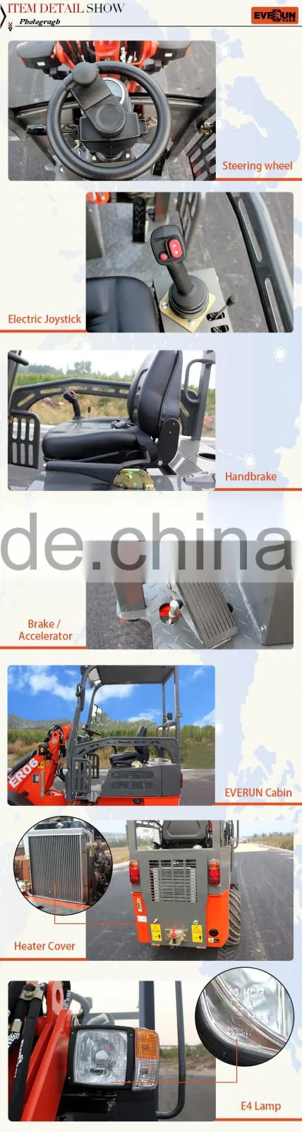 Everun 2.0TON CE Farm Tractor/Mini Wheel Loader ER20 for Sale