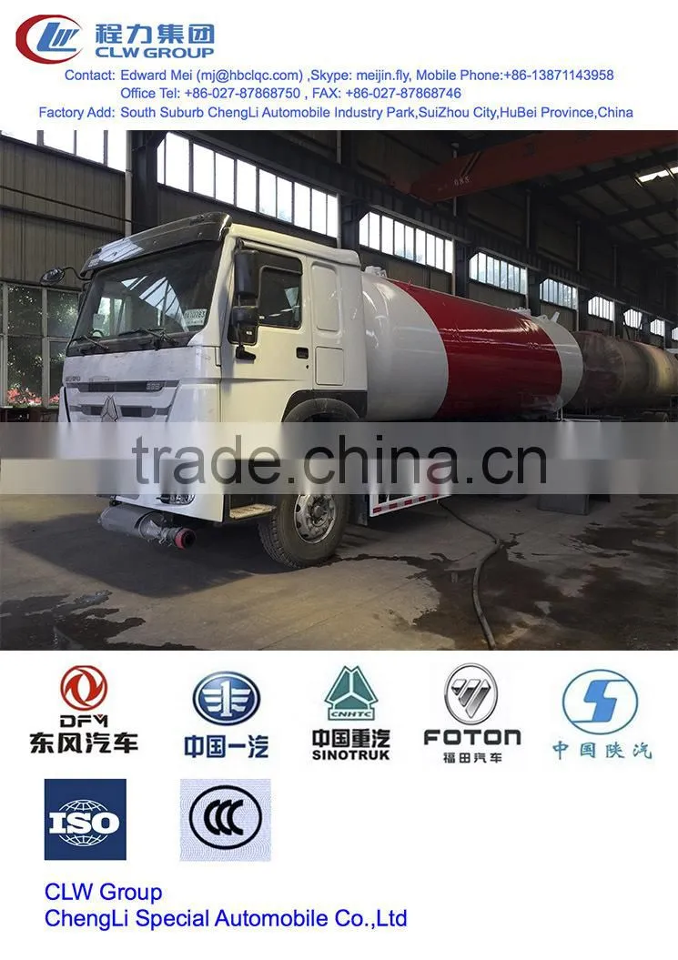 25000 liter Howo LPG mobile tanker/ 25000 liter Howo gas tank truck