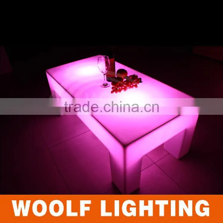 Rechargeable Battery Powered Colorful LED Light Up Tea Table