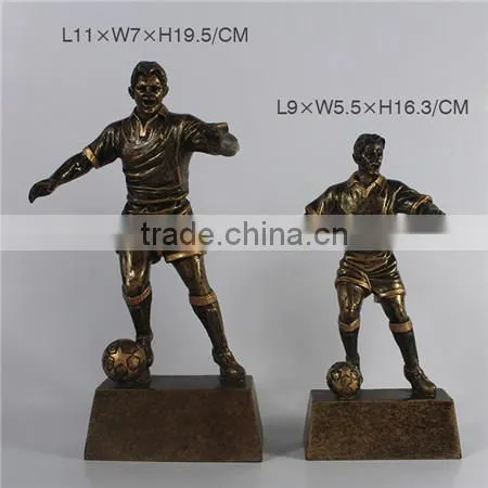Resin rugby player trophy