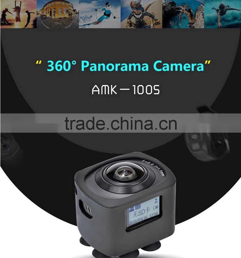 New Arrival Waterproof 360 Degree VR Sports Video Camera Wifi Multifunctional Mini Outdoor Portable VR Sports Camera