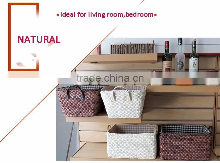 High quality large wholesale handmade cheap Corn Husk storage baskets