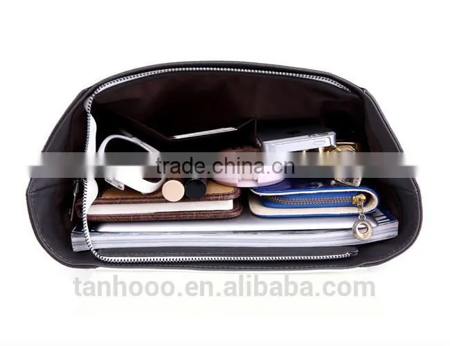 Korea fashion leather lady hand bags , leather women shoulder hand bags, fancy leather girls tote hand bags