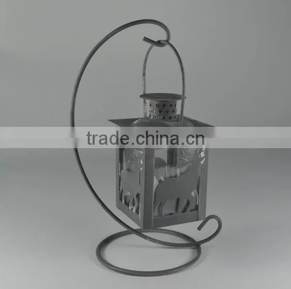 Mini christmas lantern with metal stand
