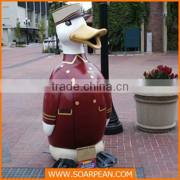 fiberglass garden cartoon duck statue