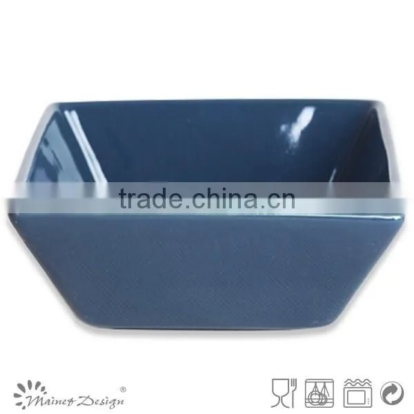 5.5" solid yellow color square bowl in solid color
