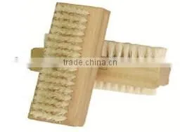 Nail brush wooden loose single nail brush with soft & firm bristles
