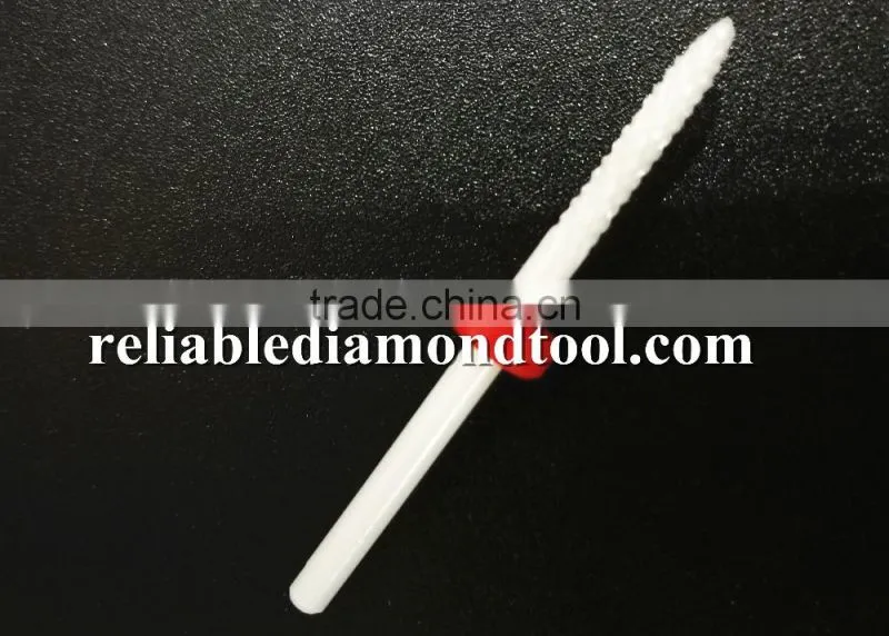 Fine Type Small Flame Head Diameter 2.0MM Polishing Drill Nail Ceramic Drill Bit