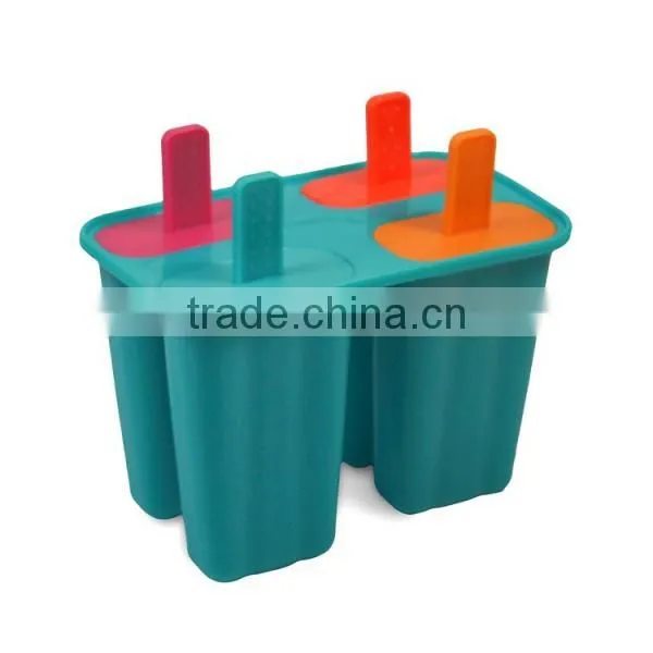 silicone 4 cavities ice mold industrial popsicle molds rubber ice maker