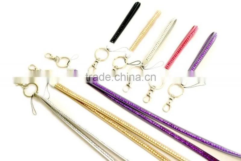 Rhinestone attached on PU Leather Bracelet, Hot Sale Gift Leather with Crystal Gem Decoration