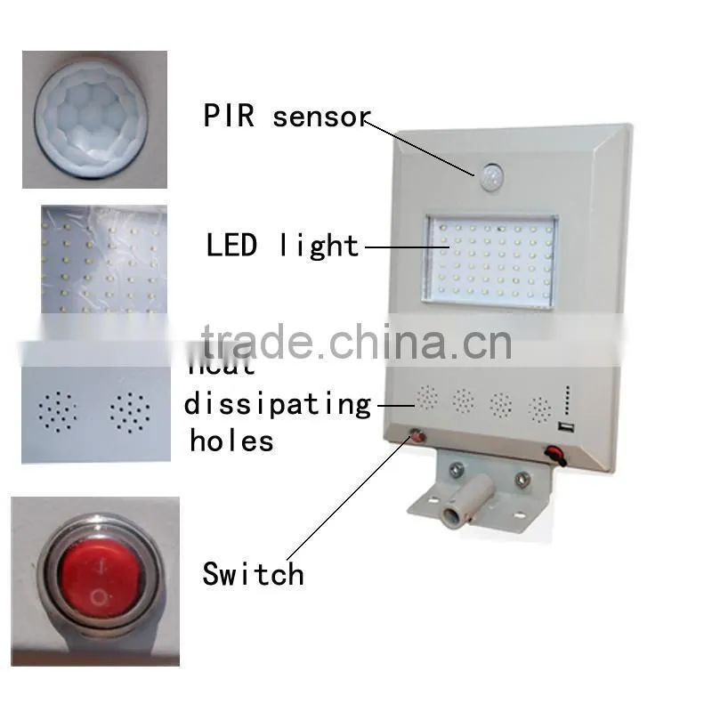 2015 new design hot sale LED Solar Street Lantern,all in one solar street light