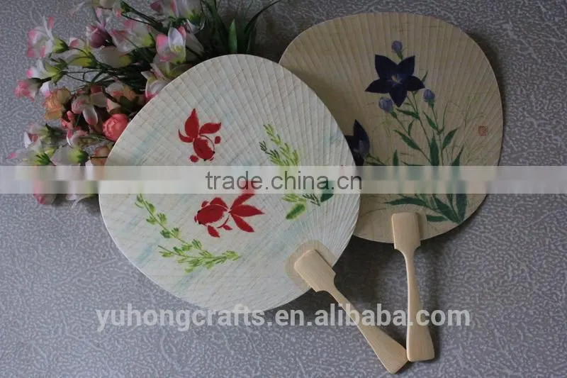 Custom printed round wholesale Japanese personalized hand fan