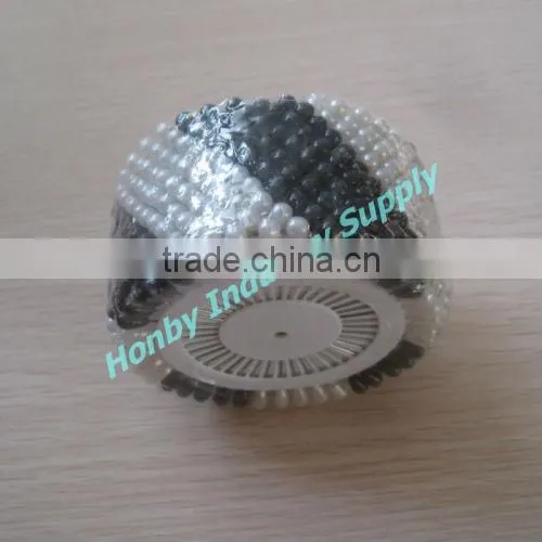 Wholesale 1 5/8'' pearl white & black teardrop islamic hijab pin