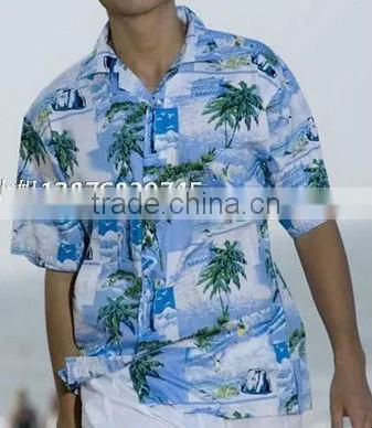 Classic mens Hawaiian shirts Palm Tree shirts,short sleeve printing shirts