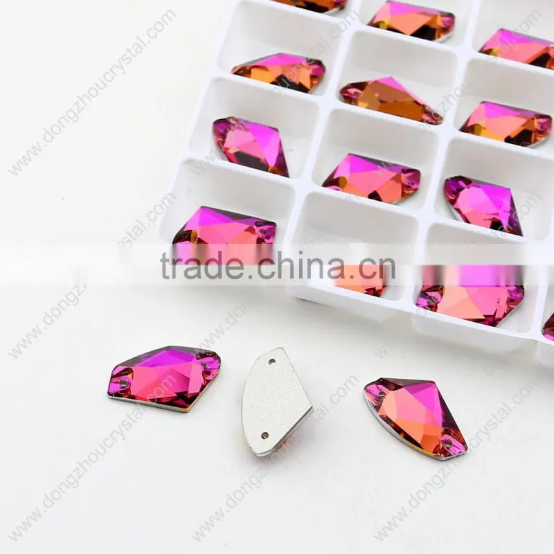 Special colorful sew on crystals! Sewing rhinestones on bridal dress/exquisite accessories
