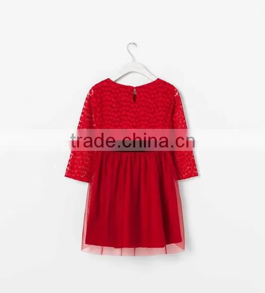 2014 Fashion Girls Lace Dress With Bow, Kids Party Wear Dresses For Boys