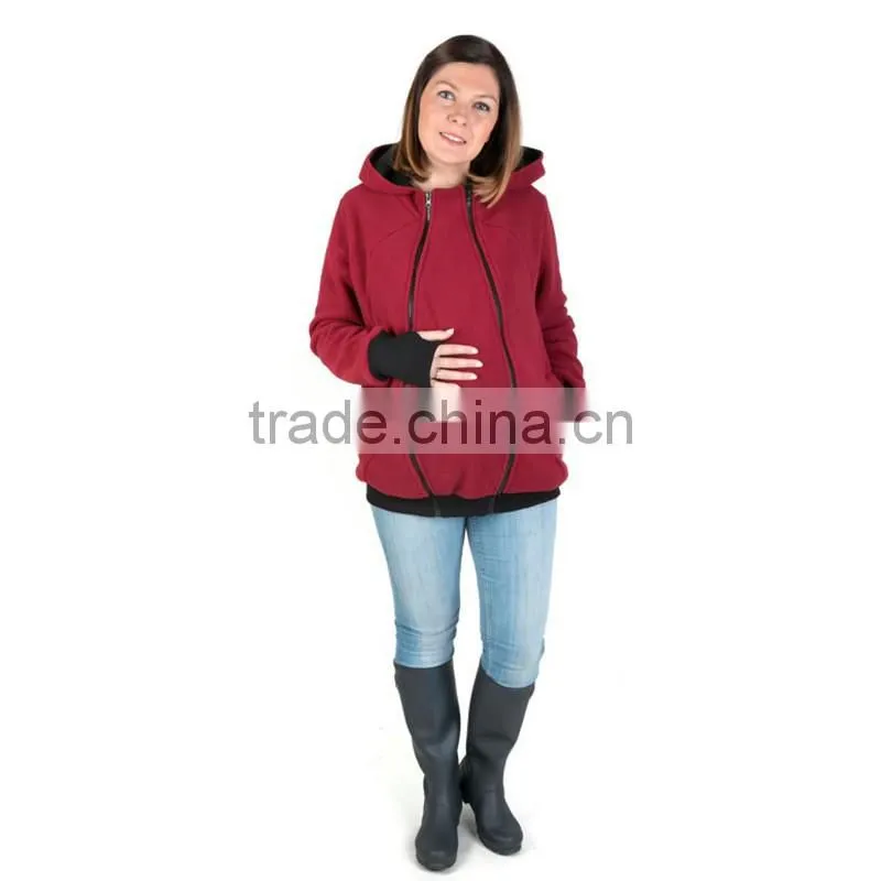 2016 New Style Multiple Function Mother Dress Three-in-one Cover Baby Women Hoodie Sweatshirt Polar Fleece Warm OEM