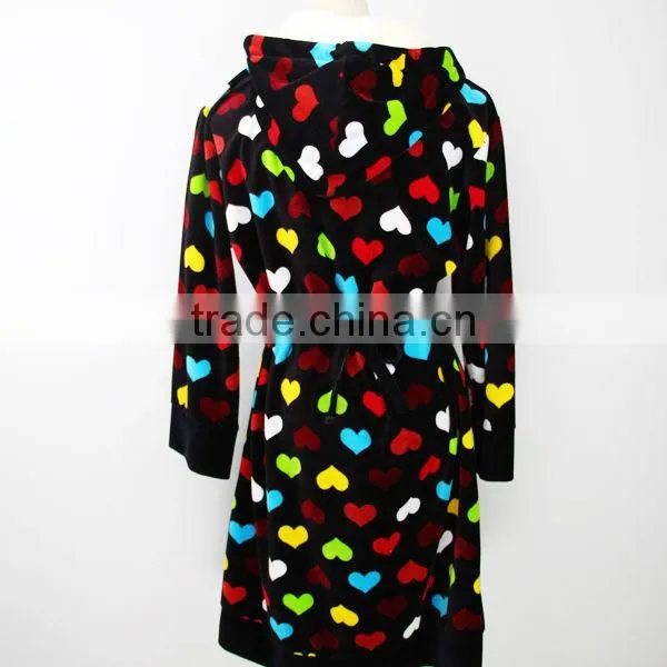nice warm cheap wholesale cotton zipper bathrobe