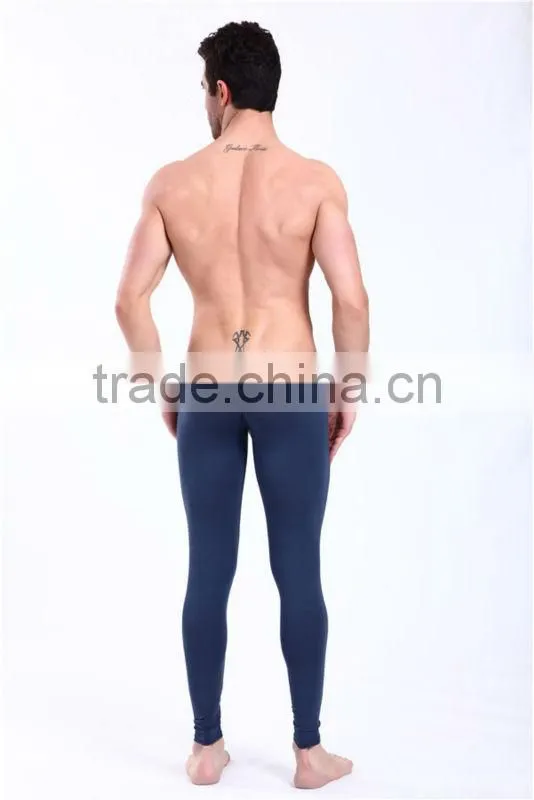 Good quality black modal men long johns /Casual pants tight trousers