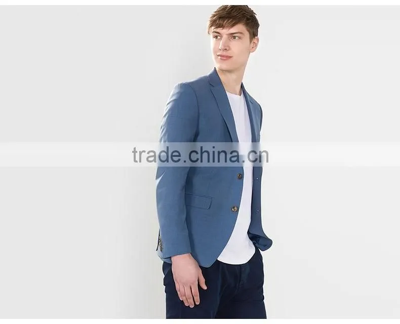 Casual Men'S Two Button Single Vent Fashion Suit Jacket Blazer For Sale