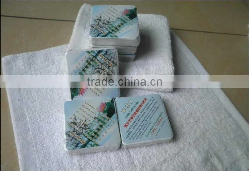 Custom logo shape travel compressed face towel