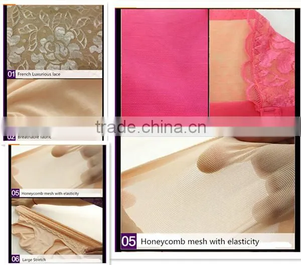 Abdomen in and lift the hips big sizes with Bamboo fiber Control briefs lace sexy briefs in women