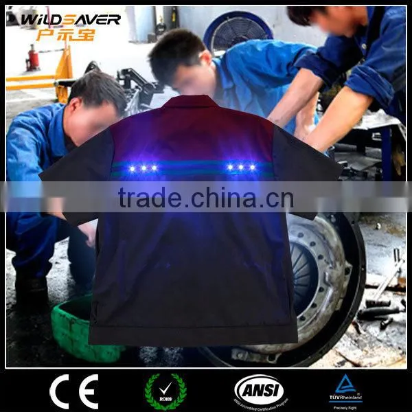 uniform construction workwear reflective flashing dark night