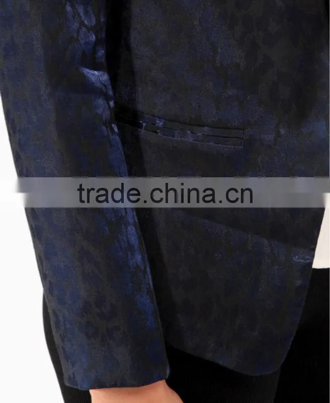 Jacquard Abstract Pattern Blazer