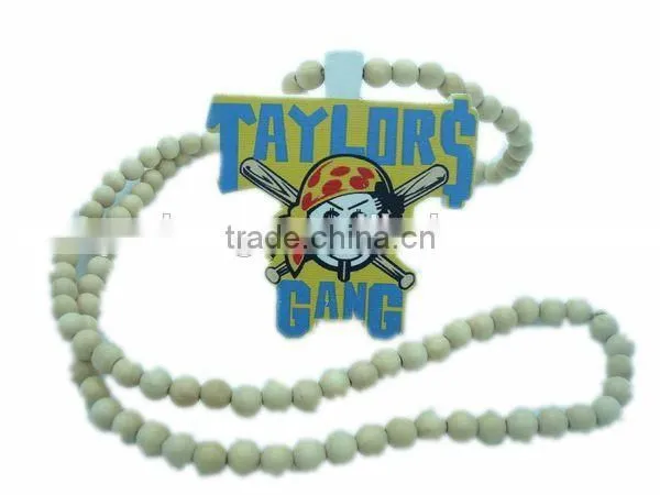 New fashion good wood acrylic necklaces for girls 2015