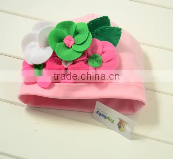 pretty flower cotton children kids baby hat