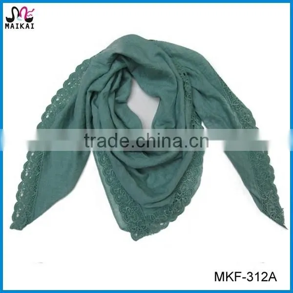 Elegant women's fashion two tone crinkled viscose scarf