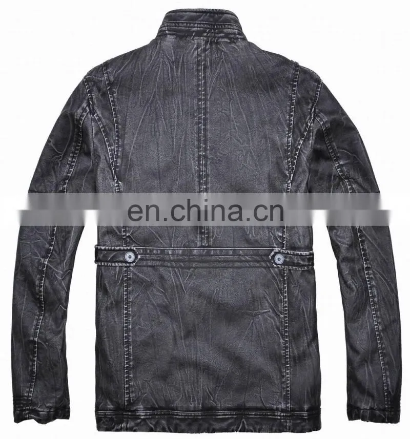2017 lastest fashion hot sale diamond quilted pu men long jacket