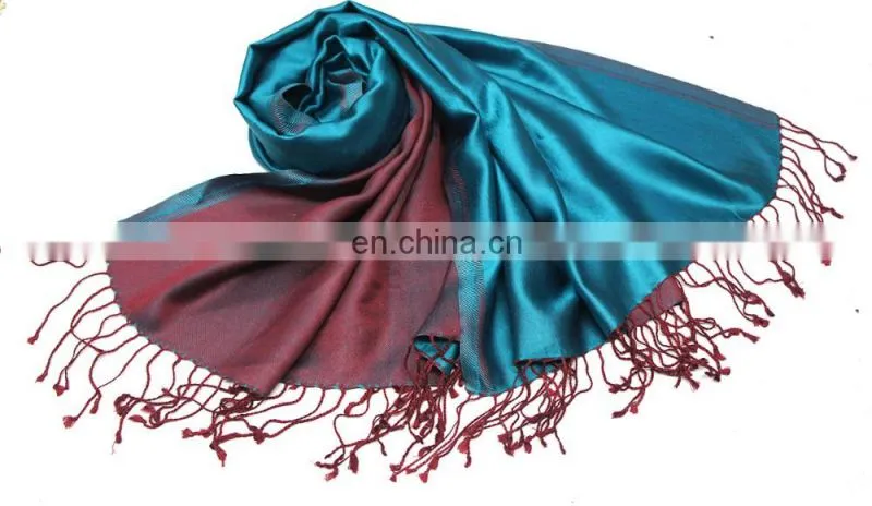 Fashion long silk shawl,Reversible Indian silk Stoles,pure silk scarves