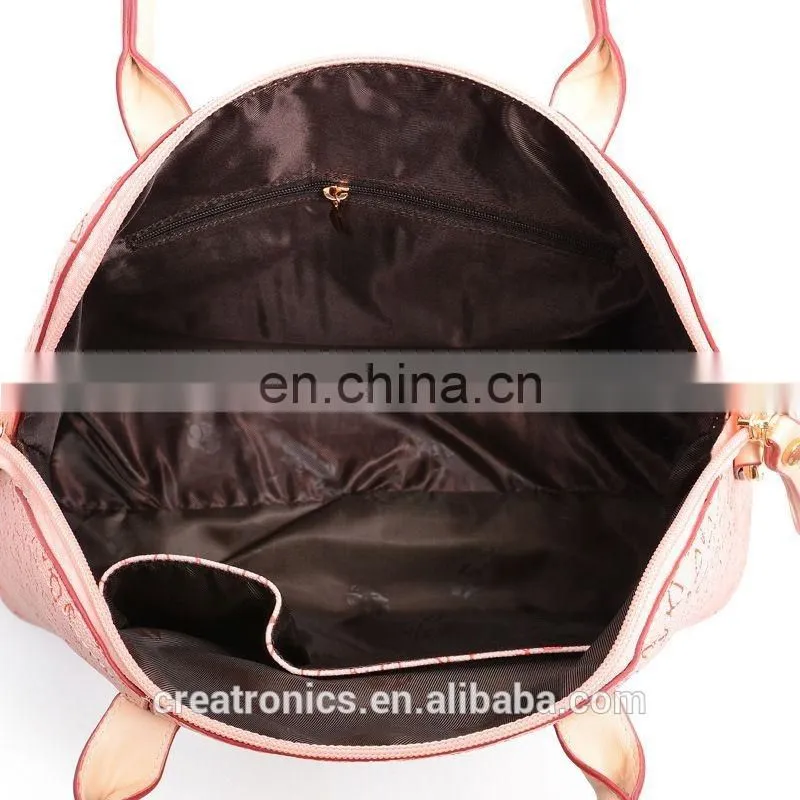 CR USA market expert new products on china market high capacity women leatehr tote bag with 4pcs purse bag set in handbags