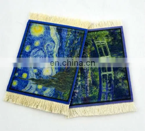 promotion rug design cup drink coasters