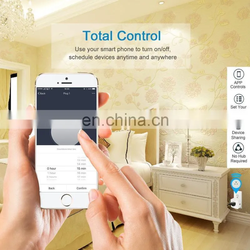 High tech intelligent smart wifi energy saving socket outlet with App timing control