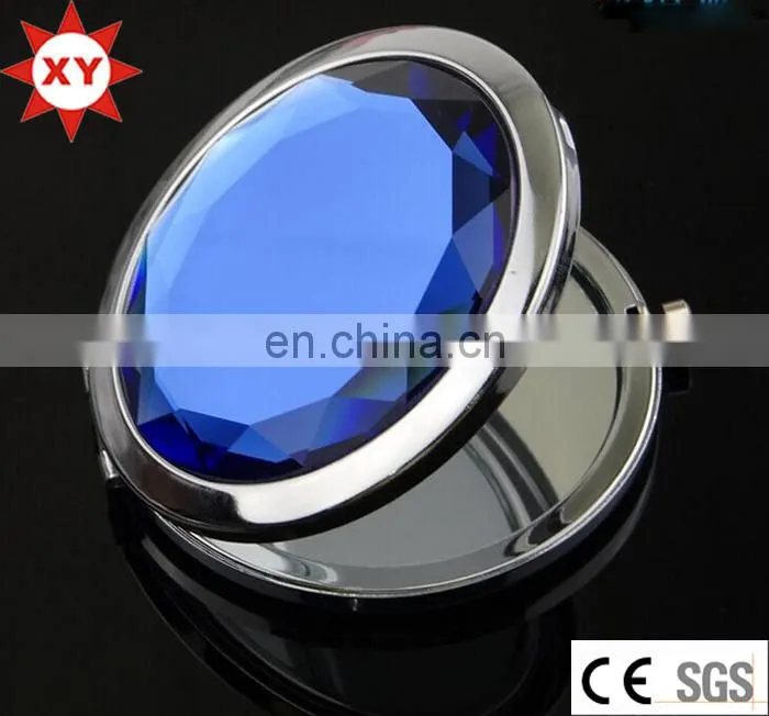 Ceramic painting mirror with metal circular border
