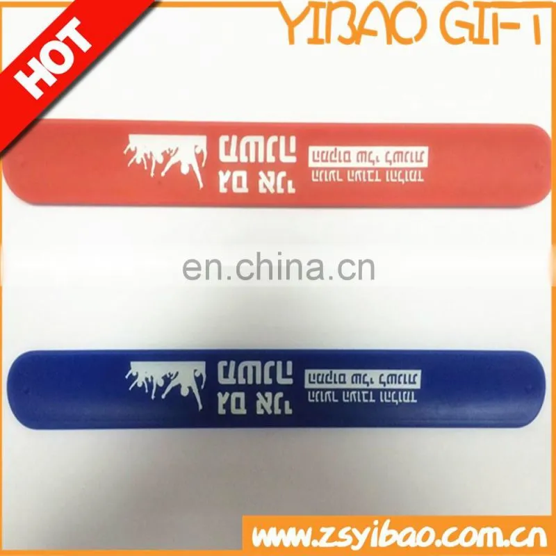 Silicone slap bracelet /wristband with sheet iron inside for children/sport