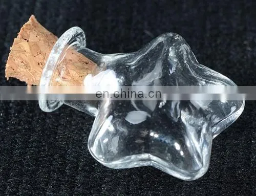 2ml five point star perfume glass bottle with cork