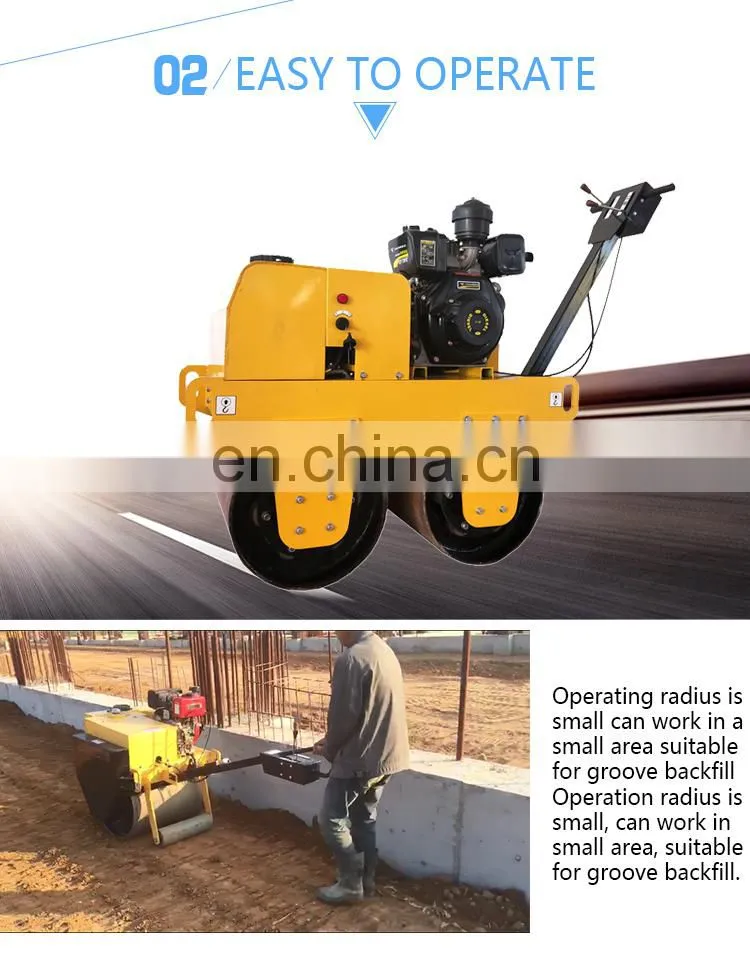 5% discount for mini new road roller price double wheel vibratory road roller for sale price